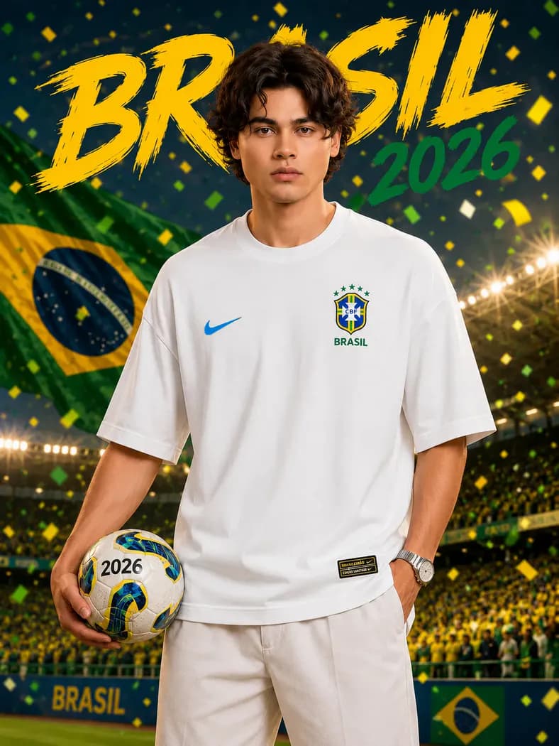 TX67 Brasil White Men's Dropshoulder