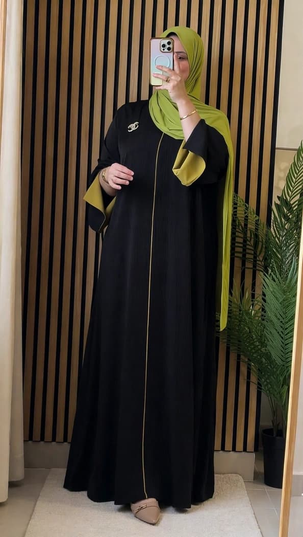 TX41 Olive Black Borkha