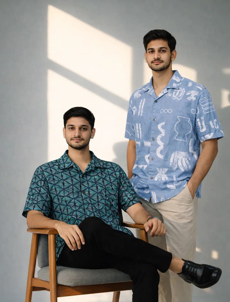 SHT58 Paste & Royel Blue QBAN Shirt